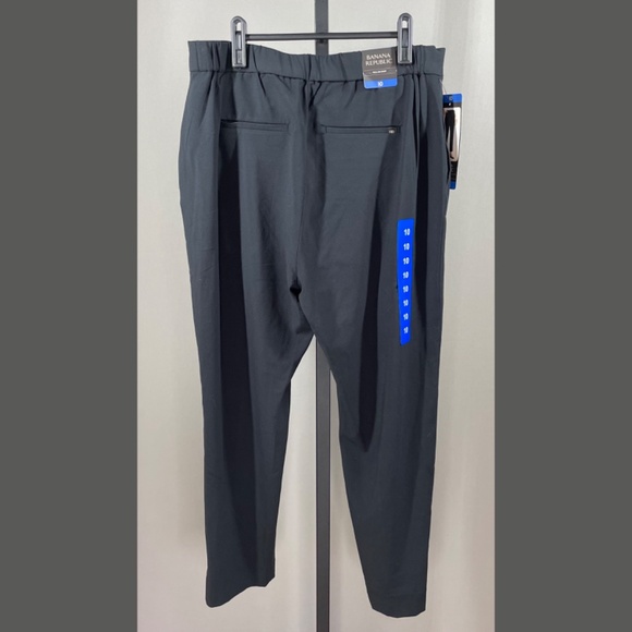 NEW Banana Republic Pants Womens 10 black pull on straight leg preppy casual - Picture 11 of 13